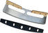 ALLTOP Pizza Cutter Rocker, Large Stainless Steel Blade Knife with Double Wooden Handle & Plastic Cover, Essential