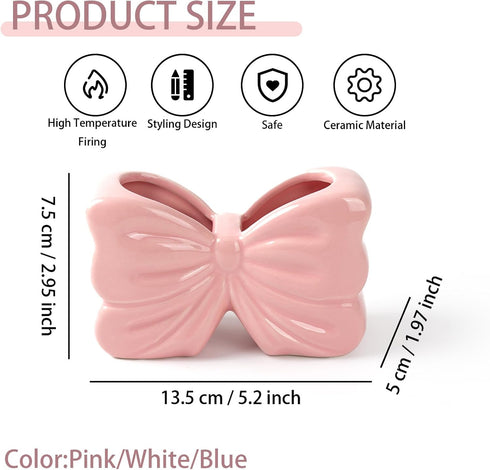 2-Slot Set, Counter Bow Toothbrush Holder Toothbrush and Toothpaste Holder Cute Toothbrush Holder Bathroom Organizer