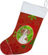 CK3971CS Christmas Snowflakes Brittany Spaniel Stocking by Caroline's Treasures, Fireplace Hanging Stocking for Holiday