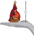 Old World Christmas Pair Bird Watcher Collection Glass Blown Ornaments, Northern Cardinal