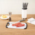 Comfy Grip 3-Piece Cutting Board Set, Food-Grade Kitchen Boards with Deep Juice Grooves, White and Black