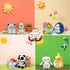 AicooFest 9pcs Positive Crochet Animals Emotional Support Plushies with Messages Positive Cat Bunny Duck Shark Employee