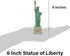 Statue of Liberty Replica 6 Inches with Short Base & Copper Tint, New York Souvenirs