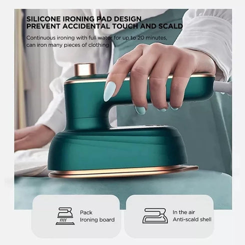 Portable Mini Ironing Machine, Mini Steam Iron Rotating Handle 2 in 1 Use Steam Iron Garment Steamer Micro Steam Iron for Fabric Maintenance for Home and Travel