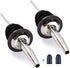 LanMa Olive Oil Spout Pourer, 2PCS Stainless Steel Liquor Bottle Pourers with Rubber Dust Caps