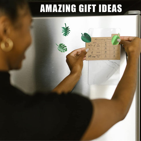 Plant Fridge Magnets, 8 Pcs Mini Tropical Leaves for Locker, Home Office Decor, 3D Monstera Refrigerator Magnets