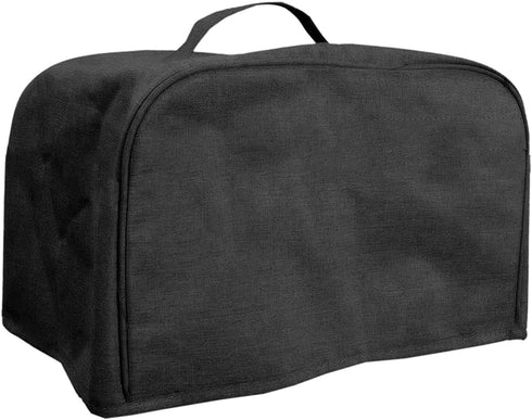 Large Dust-proof & Oil Proof Toaster Cover with Pockets, Fits Most Large Toasters (Black, 16' x 7.5' x 8')