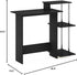 Furinno Efficient Home Laptop Desk with Square Shelves, Side, Americano/Chrome for Computer Use
