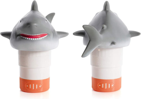 XY-WQ Chlorine Floater, Floating Pool Chlorine Dispenser (Shark) for 1 and 3 Inch Tablets for Pools and Spas