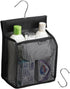 ALYER Hanging Mesh Shower Caddy Organizer - Bathroom Storage Bag with Hooks for College Dorm, Gym, RV and Travel, Black