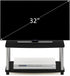 2-Tier 13191AMSS Furinno Turn-N-Tube No Tools Elevated TV Stand, Stainless Steel Tubes, Americano/Chrome