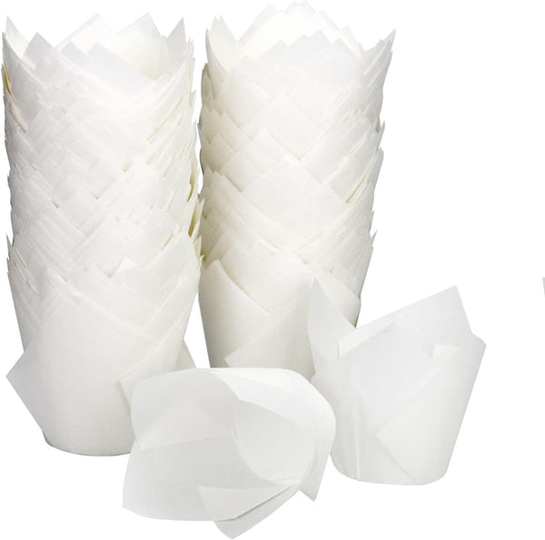 200pcs Tulip Cupcake Liners, Standard Greaseproof Paper Baking Cups for Bridal Showers, Baby Showers, Parties