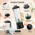Portable Blender, Personal Blender for Shakes & Smoothies with 20 Oz Travel Cup, USB Rechargeable (Black)