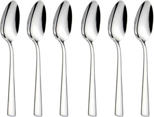 6-Pieces Stainless Steel Teaspoons Set, 18/0 Tea Spoons, 6.29 Inches for Home Kitchen Restaurant