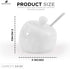 3" Inch Countertop, Radicaln Marble Salt Cellar with Lid White Salt Jar & Table Salt Storage For Kitchen Ideal Salt