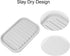 VOCOSTE Soap Dish: Soap Cleaning Storage to Keep Soap Dry for Home Bathroom Kitchen, Silicone, Light Gray