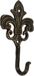 Wall Mounted Cast Iron Home Decor Single Hook with Unique Design (Spire)