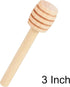 Ucheom 3Pcs Wooden Honey Dipper Sticks, Mini Honey Spoon for Honey Jar Dispense Mixing Stirrer
