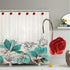 12 PCS Decorative Anti Rust Shower Curtain Hooks, Rose Design Shower Curtain Rings (RED)