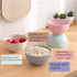 Lnrkai 5 PCS Pink Cereal Bowls, 24 OZ Unbreakable Wheat Straw Bowls - Modern Style, Dishwasher & Microwave Safe