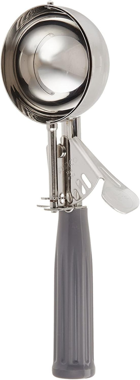 Winco ICD Stainless Steel Ice Cream Disher, Size 8, 4 oz Capacity, Gray, with Spring Release