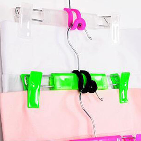 WARMBUY Velvet Hanger Connector Hooks, Closet Space Saving Cascading Organizer, Black, 40 Pack