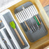 Madesmart Premium Antimicrobial Classic Large Knife Mat, Soft-Grip Non-Slip Drawer Organizer, EPA Certified, White