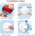 4 PCS Shower Curtain Clips, Self Adhesive Windproof Splash Guard Weight Clip (White)