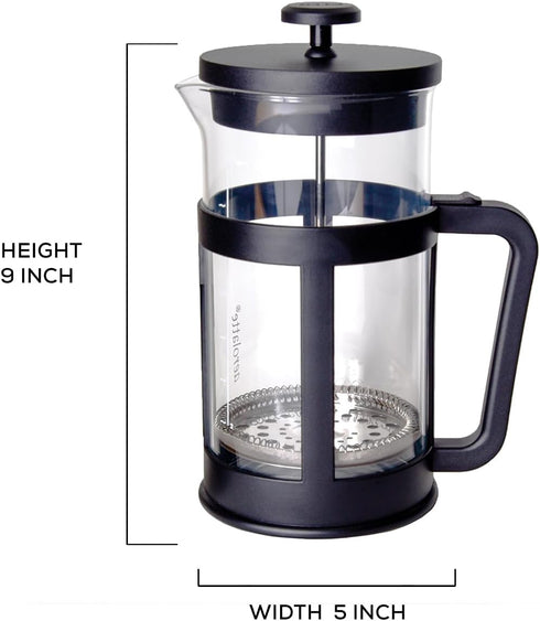 aerolatte Essentials French Press Coffee Maker, 34-Ounce, Brews 5 Servings