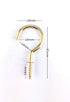yueton 50pcs Metal Screw-in Ceiling Hooks, Cup Hooks (Gold)