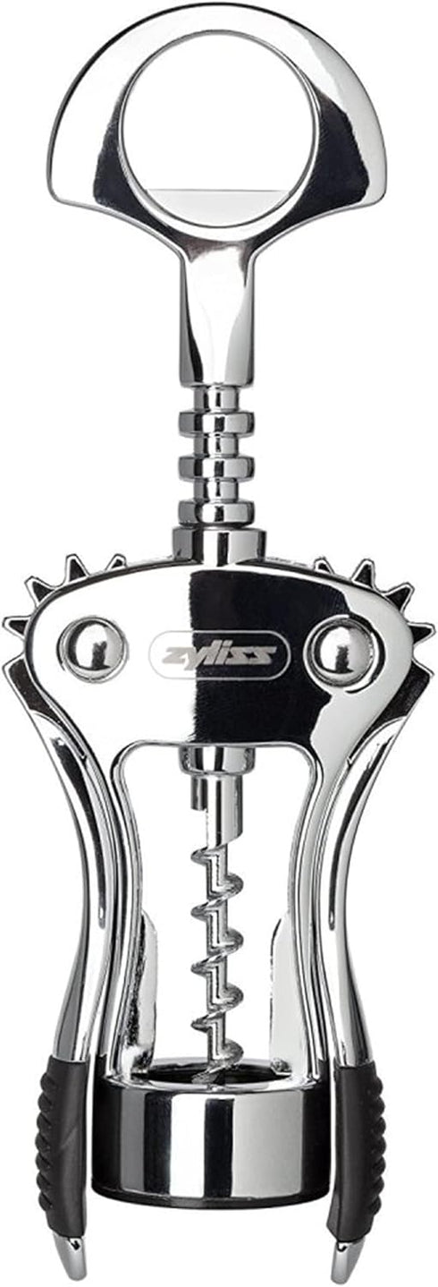Zyliss Stainless Corkscrew & Bottle Opener - Wine Corkscrew & Beer Bottle Opener with Rubber Handles