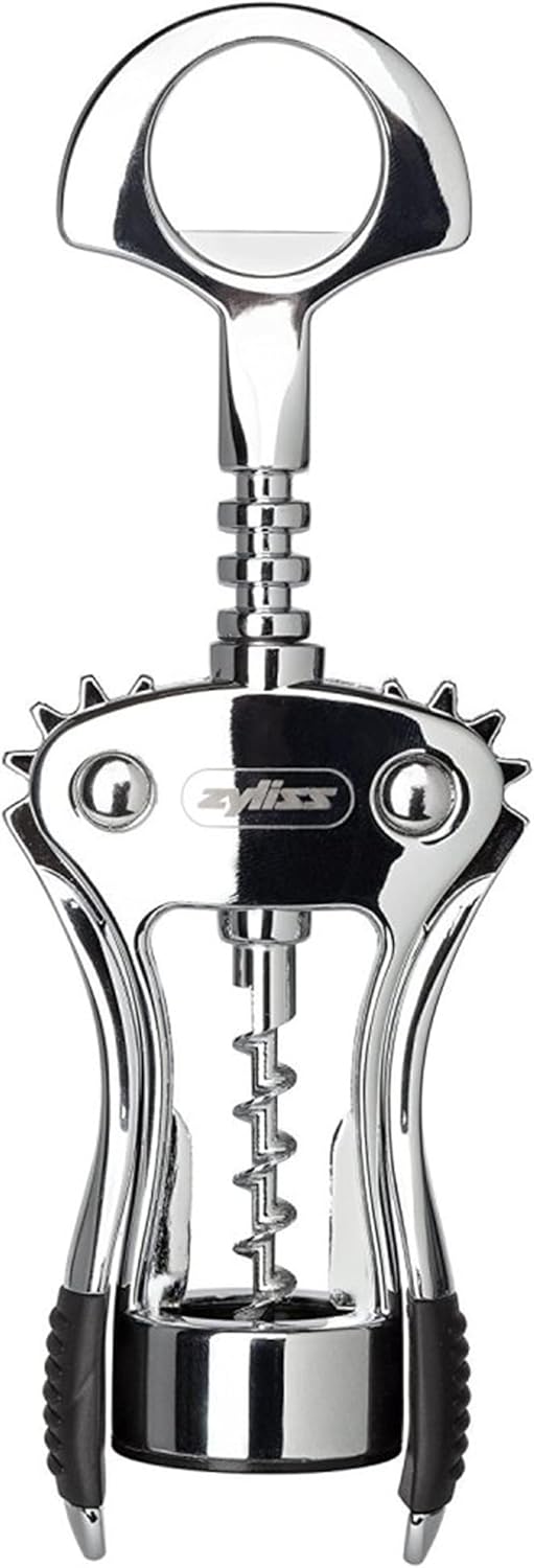 Zyliss Stainless Corkscrew & Bottle Opener - Wine Corkscrew & Beer Bottle Opener with Rubber Handles