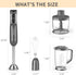 La Reveuse Handheld Immersion Blender, 3 in 1, 300 Watts with Whisk, Mixing Beaker, Food Chopper Attachments