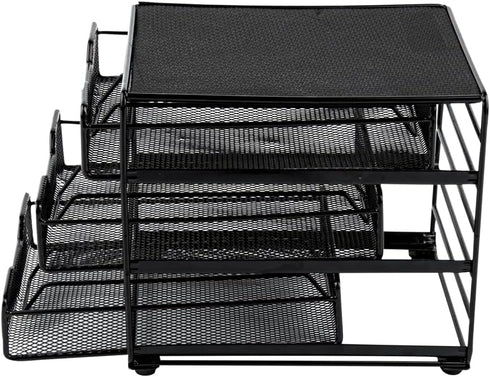 Restaurantware Restpresso Multi-Tier Coffee Capsule Drawer 8.5 x 8.5 x 7 Inch, Holds 36 K-Cups, Heavy-Duty Organizer