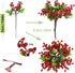 Felice Arts 6 Pack Christmas Picks, Artificial Red Berry Stems, Fake Holly Berries for Xmas Tree Ornaments