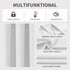 Joydeco Blackout Curtains 72 Inches Long, 2 Panels Set, Thermal Insulated Room Darkening Curtains (Greyish White)