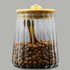 22 OZ 650ml Viovian Glass Storage Jar with Lid and Spoon FL Clear Candy Glass Canister Cute Decorative Jars for Food