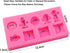 9-Cavity Silicone Cartoon Fondant Mold for Cake Decorating, Candy Making, and Resin Crafts - Chocolate and Gum Paste