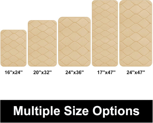 Colorxy Memory Foam Bathroom Rugs, Ultra Soft Non-Slip Bath Mat, Water Absorbent Machine Washable Bath Carpet Rug