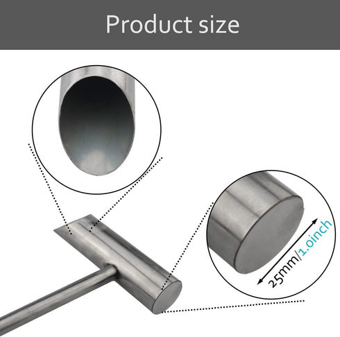 Marshmallow Machine Spoon, 28x8cm Long Handle Stainless Steel Sugar Spoon for Cotton Candy Machine
