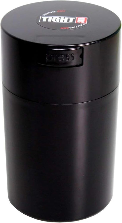 Tightvac Patented Airtight Container, 1 oz to 6 Ounce, Multi-use Vacuum Container, Smell Proof, Black
