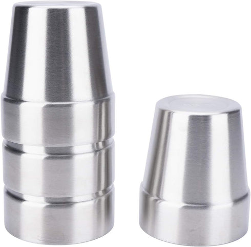 Beasea 8 oz Stainless Steel Cups Set of 4, Stackable Double Wall Insulated Drinking Cups for Home Restaurant Camping
