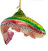 Noble Gems Kurt Adler Glass Rainbow Trout Fish Ornament, 4.75-Inch