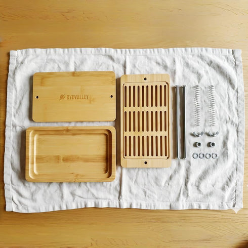 ryevalley Bamboo Tofu Press by Vegan Bamboo Tofu Press for Fast Water Removal from Silken, Soft & Organic Extra Firm