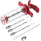 Meat Injector Syringe with 3 Marinade Injector Needles for BBQ Grill, Portable Turkey Injector Kit