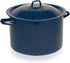 IMUSA USA C20666-1062810W Speckled Enamel Stock Pot with Lid, 4 Quart, Blue