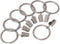 Iron Metal Curtain Clip Rings, 2 Inch Interior Diameter, 20 Pack, Nickel Satin