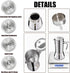 12 304 600ml 20oz Cup Thickened Stainless Steel Moka Pot Stovetop Espresso Maker Cafeteras Italian Percolator Espress