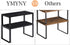 YMYNY Cabinet Shelf Organizer, Set of 2 Extendable Countertop Storage Racks for Kitchen, Bathroom, Black Metal