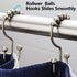 DAWNER Shower Curtain Hooks, Set of 12, Rust Proof Metal Easy Glide Double Rings, Brushed Nickel